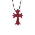 Chrome Hearts Bordeaux Silicone Cross Necklace