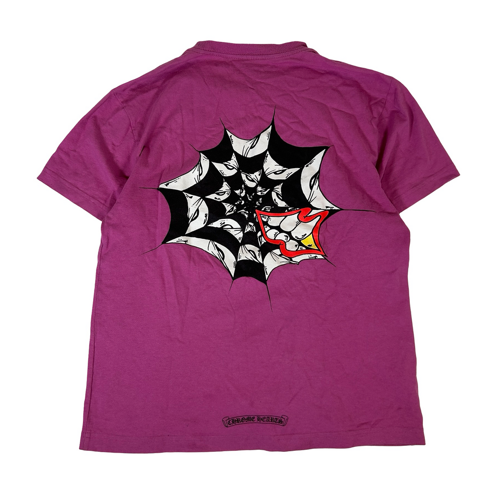 Chrome Hearts Matty Boy Spider Web T-Shirt Purple [USED] - S (Used)