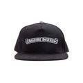Chrome Hearts Embroidered Scroll Logo Baseball Hat Black White