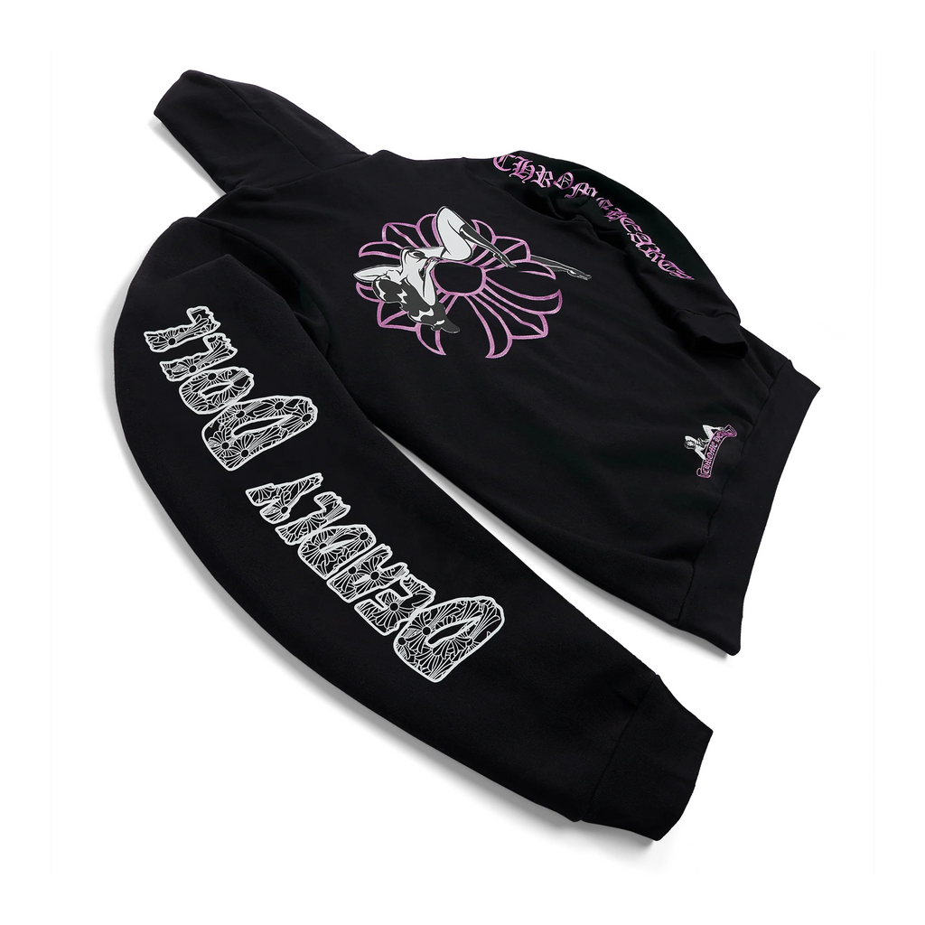 Chrome Hearts Deadly Doll Hoodie Black Pink