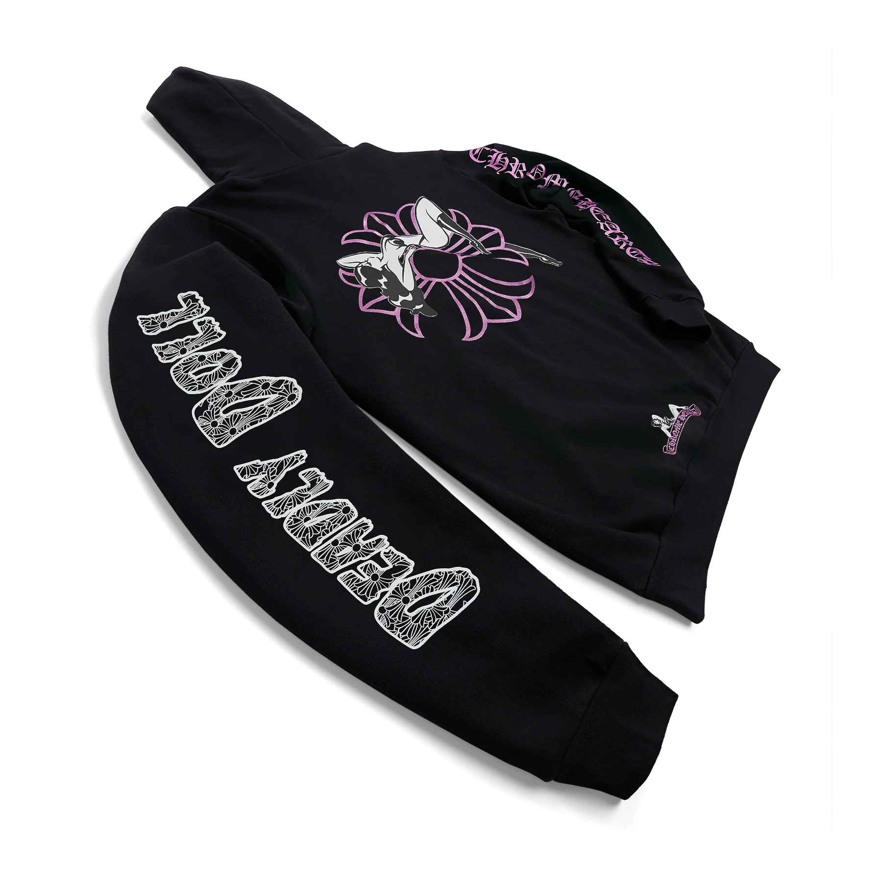 Chrome Hearts Deadly Doll Hoodie Black Pink