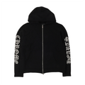 Chrome Hearts Cashmere Script Zip Up Hoodie Black