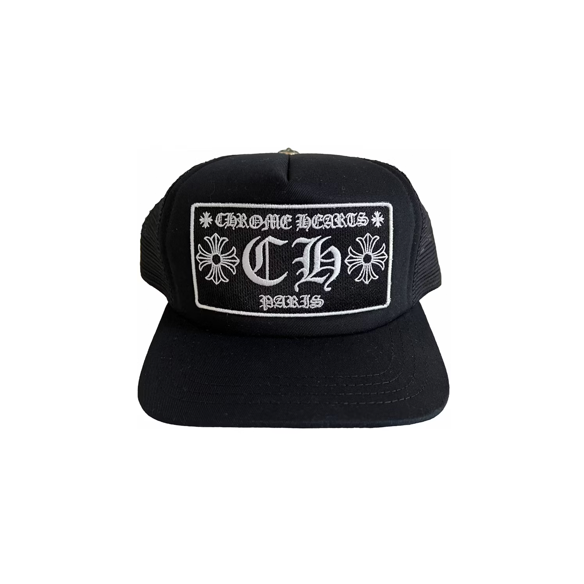 Chrome Hearts CH Paris Trucker Hat Black