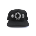 Chrome Hearts Horseshoe Denim Baseball Hat Black