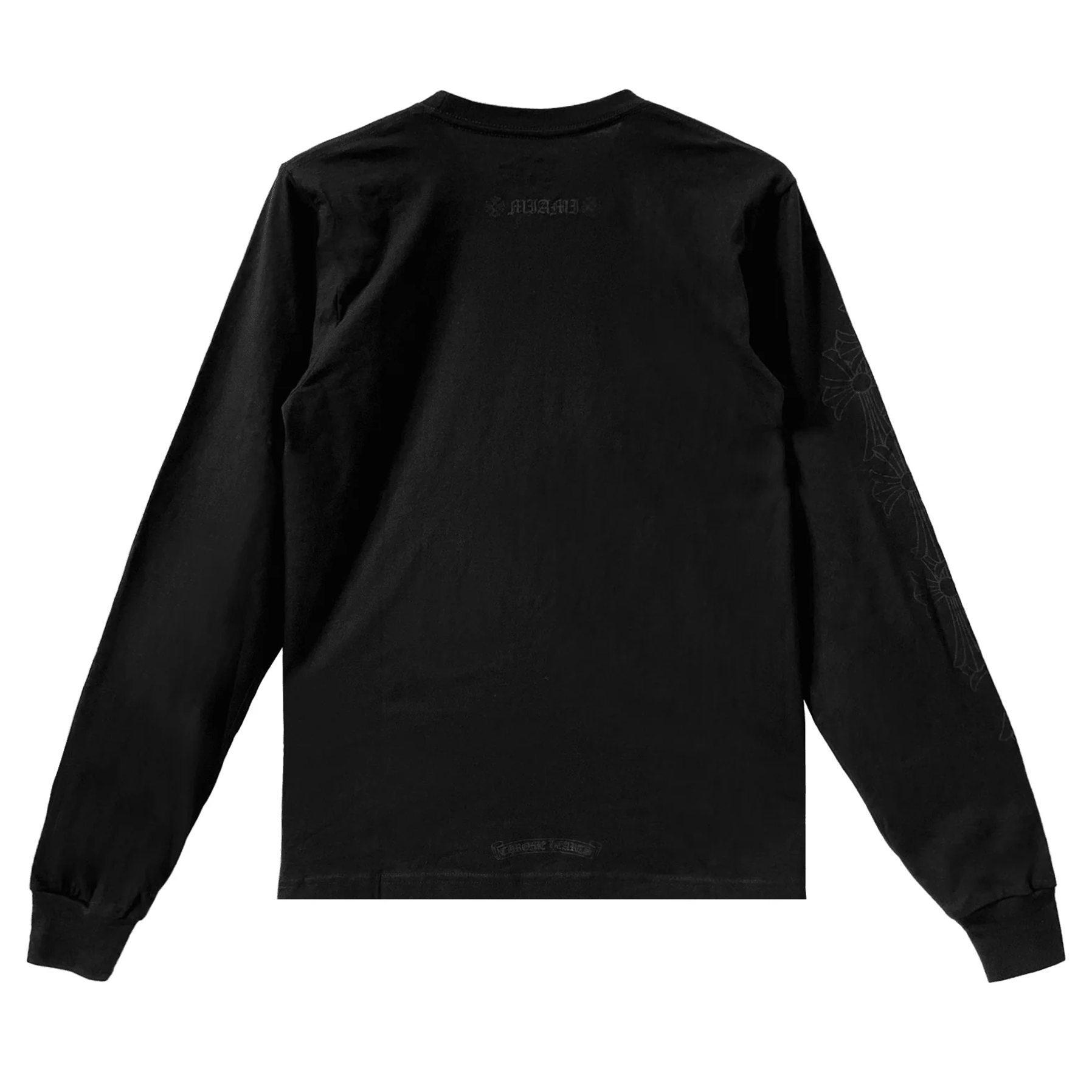 Chrome Hearts Miami Exclusive Cemetery Vertical Logo Long-Sleeve Black
