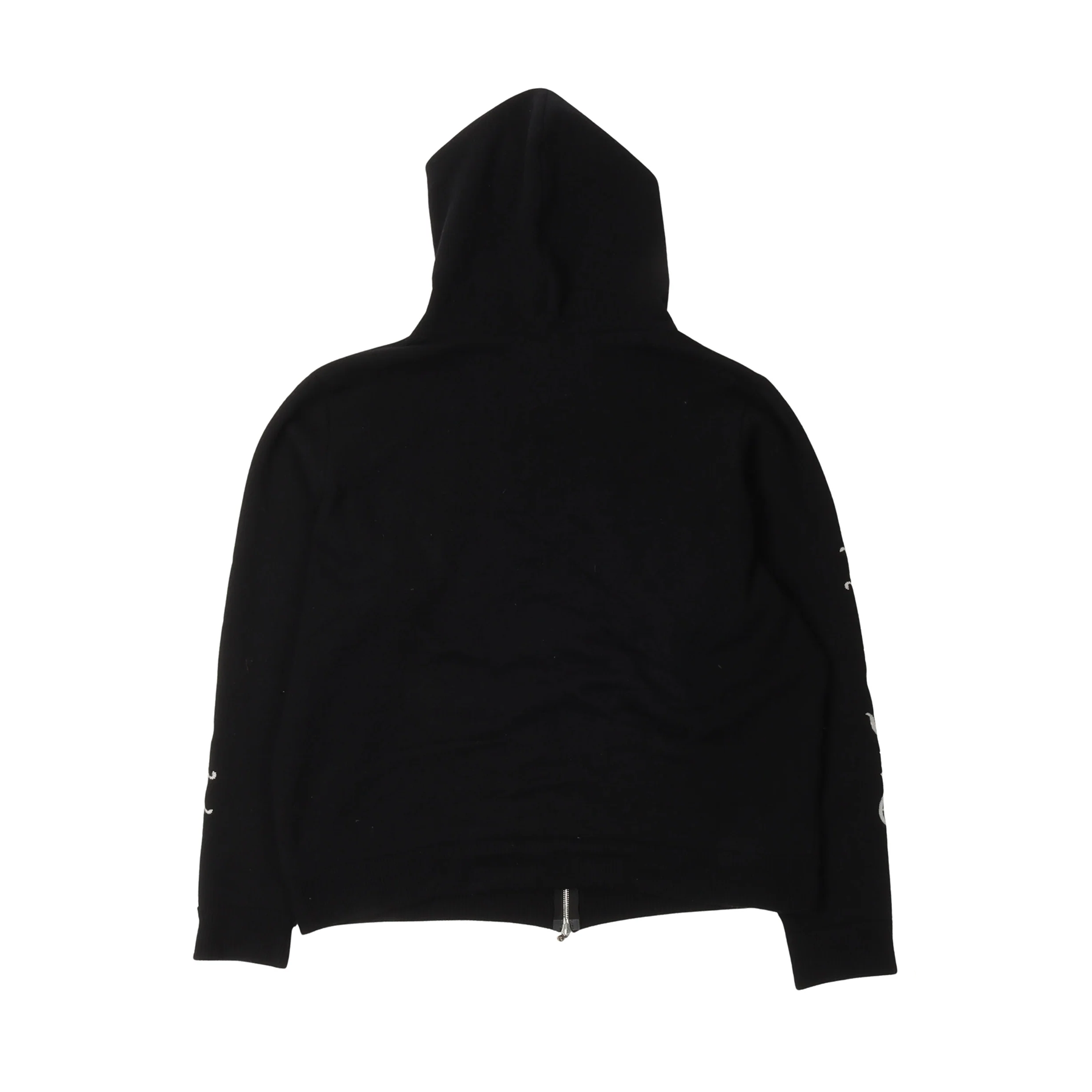 Chrome Hearts Cashmere Script Zip Up Hoodie Black