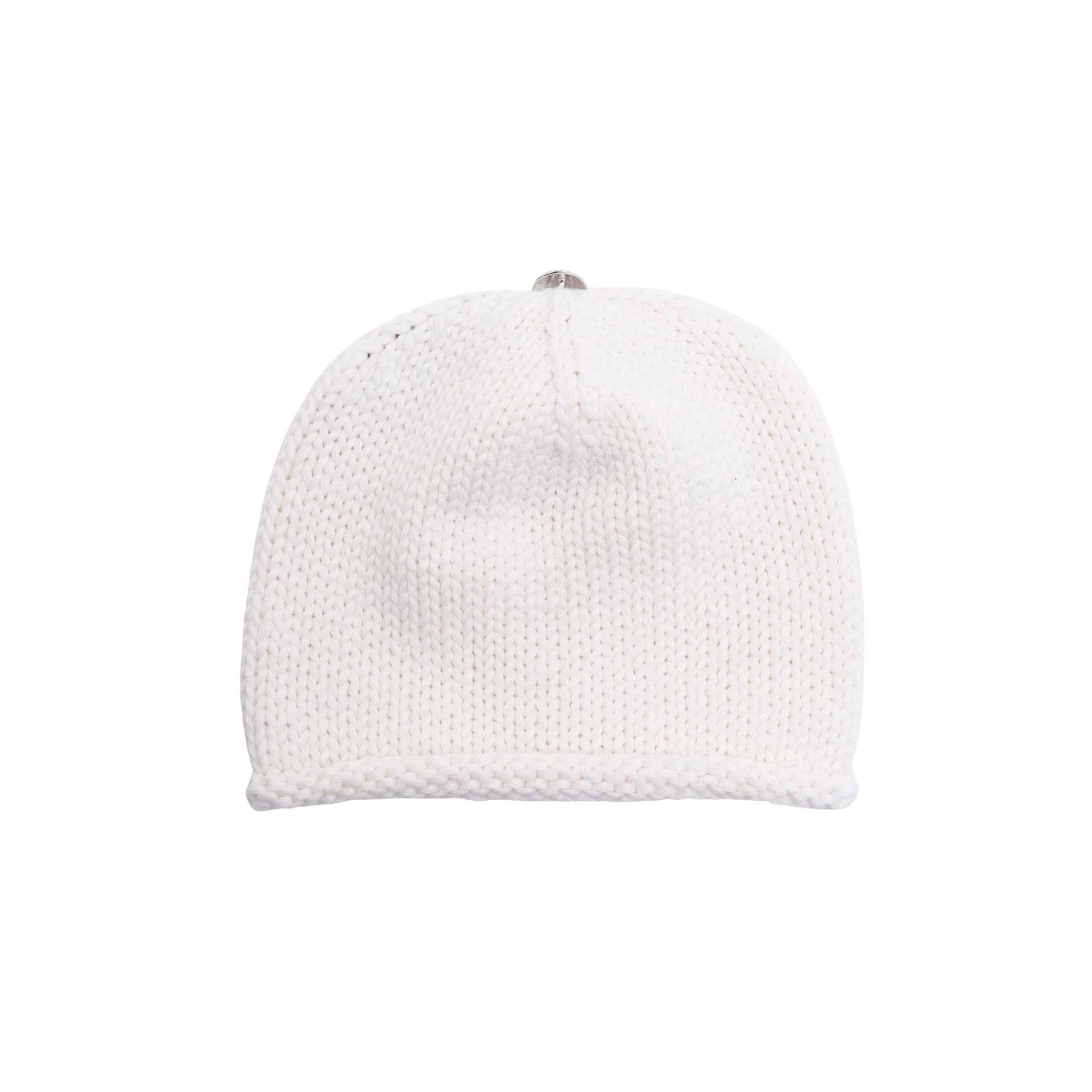 Chrome Hearts Cashmere Beaded Cross Beanie White