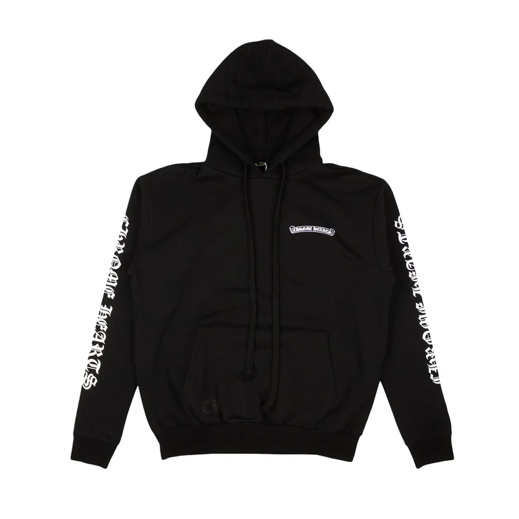 Chrome Hearts Scroll Logo Hoodie Black
