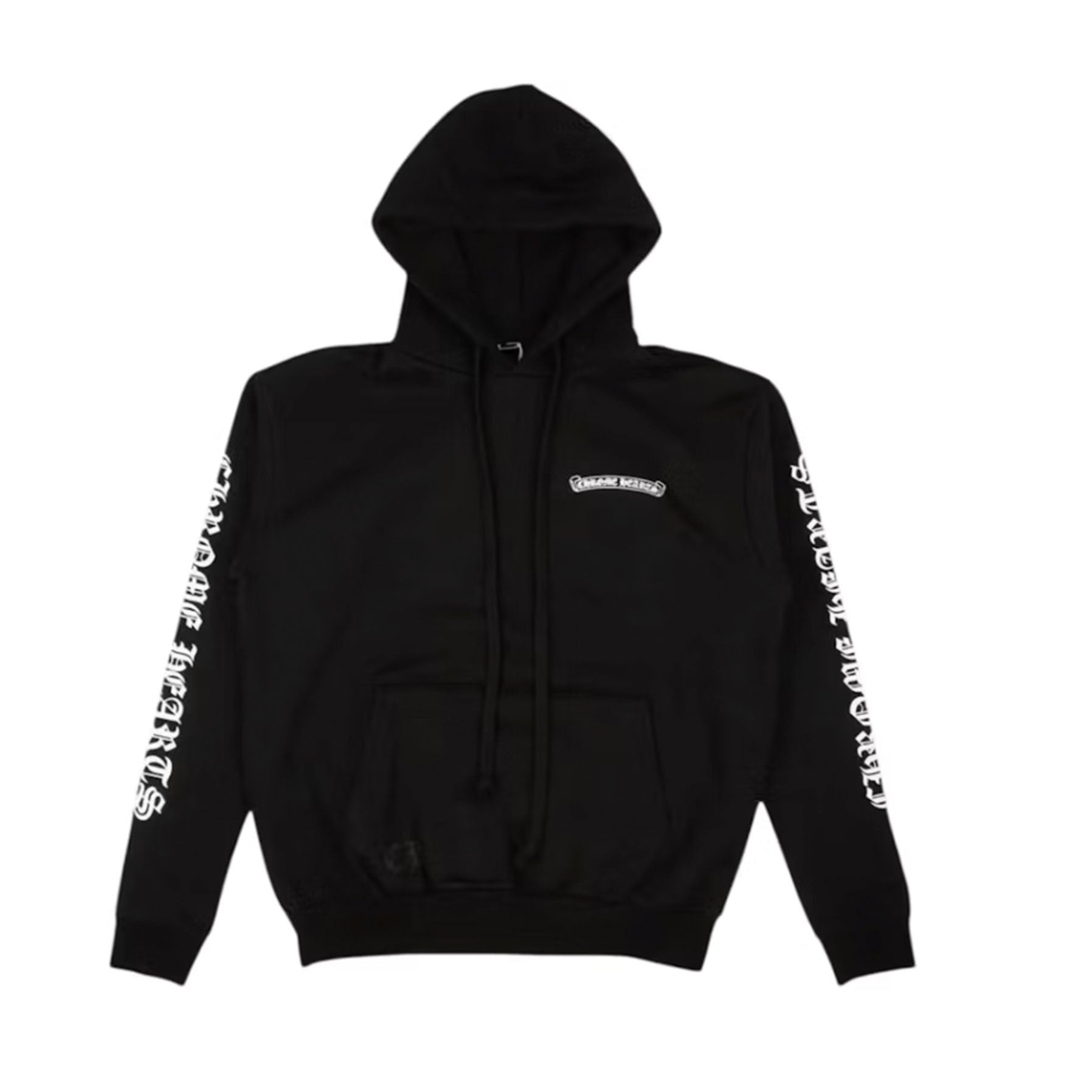 Chrome Hearts Scroll Logo Hoodie Black/White