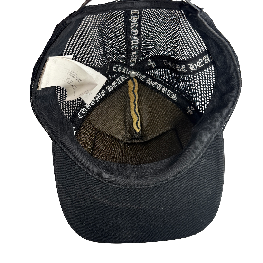 Chrome Hearts CH Hollywood Trucker Hat Black/Black [USED3]