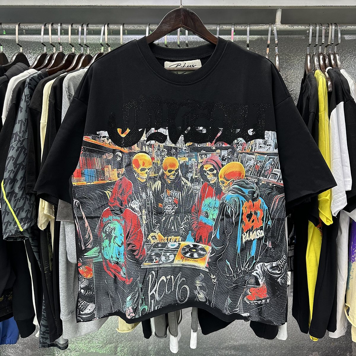 BKYS Revival Skull DJ Tour Graphic T-Shirt — context