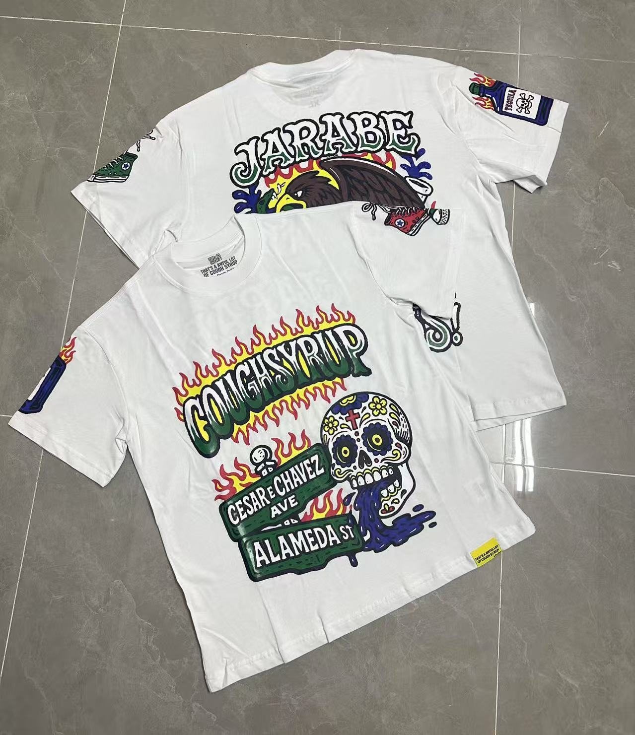 THAT'S A AWFUL LOT OF COUGH SYRUP Front & Back Graphic Short-Sleeve T-Shirt — context