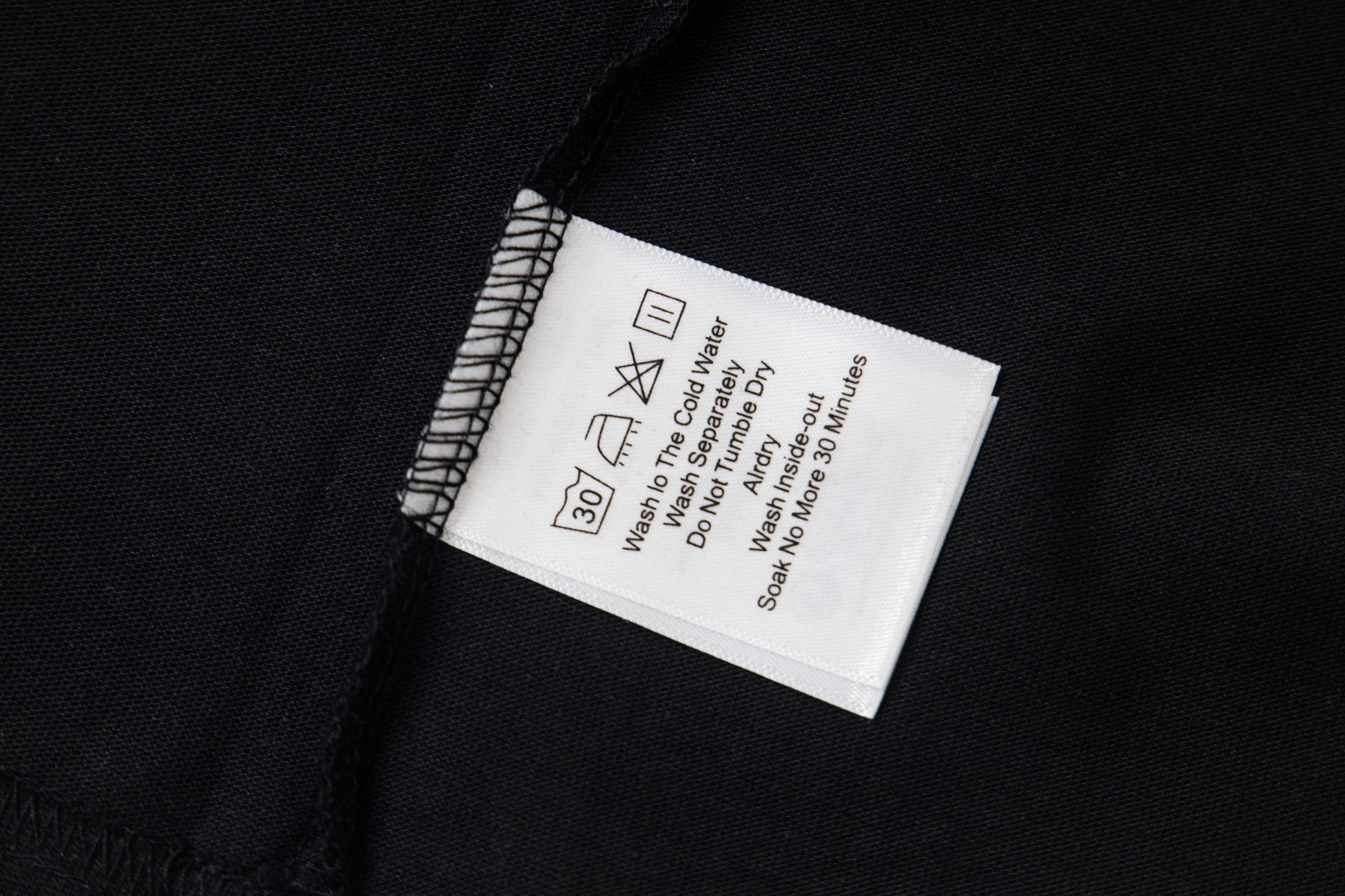 THAT'S A AWFUL LOT OF COUGH SYRUP Black Back-Print Short-Sleeve T-Shirt — neck_label