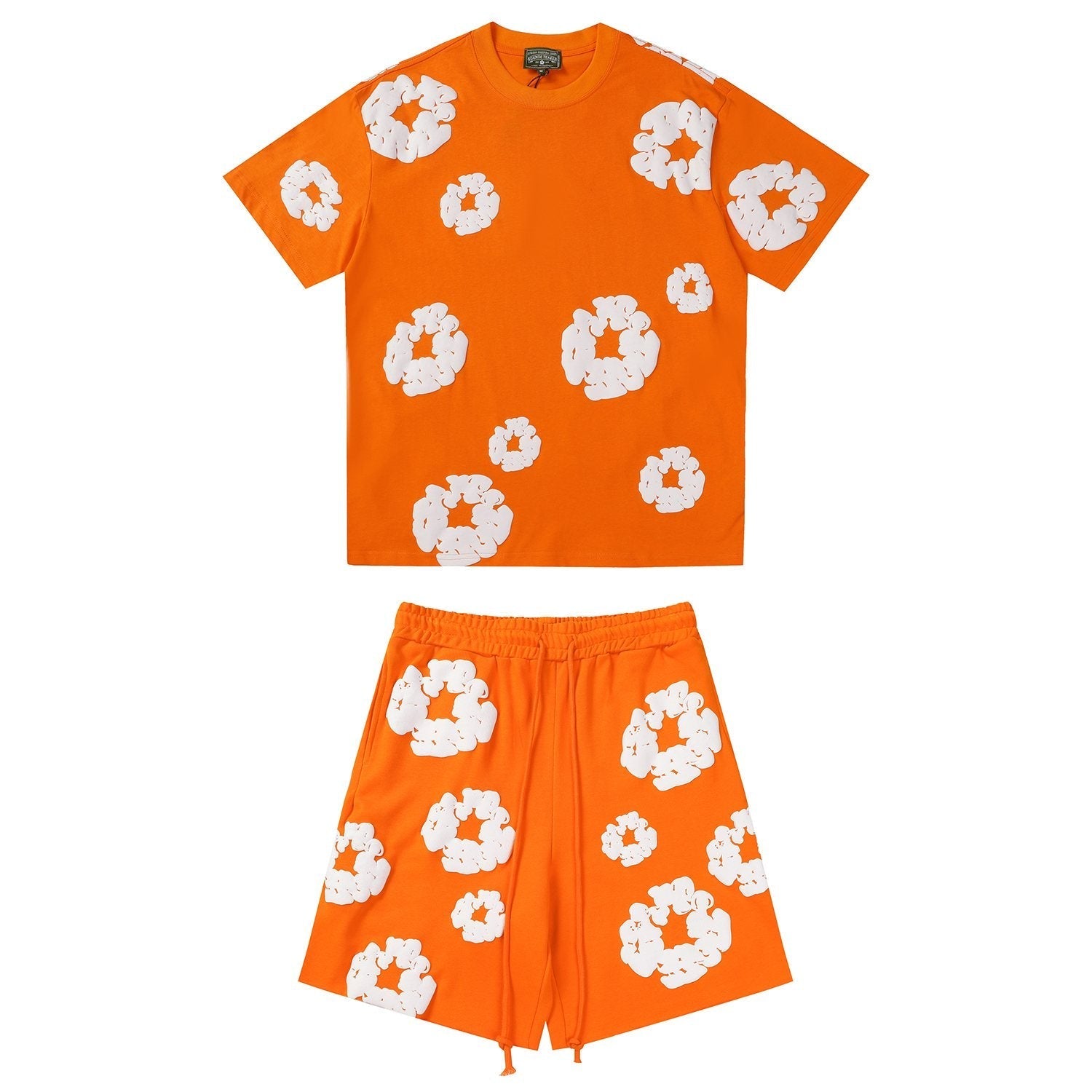 DENIM TEARS Floral Cloud Print Short-Sleeve Set — front