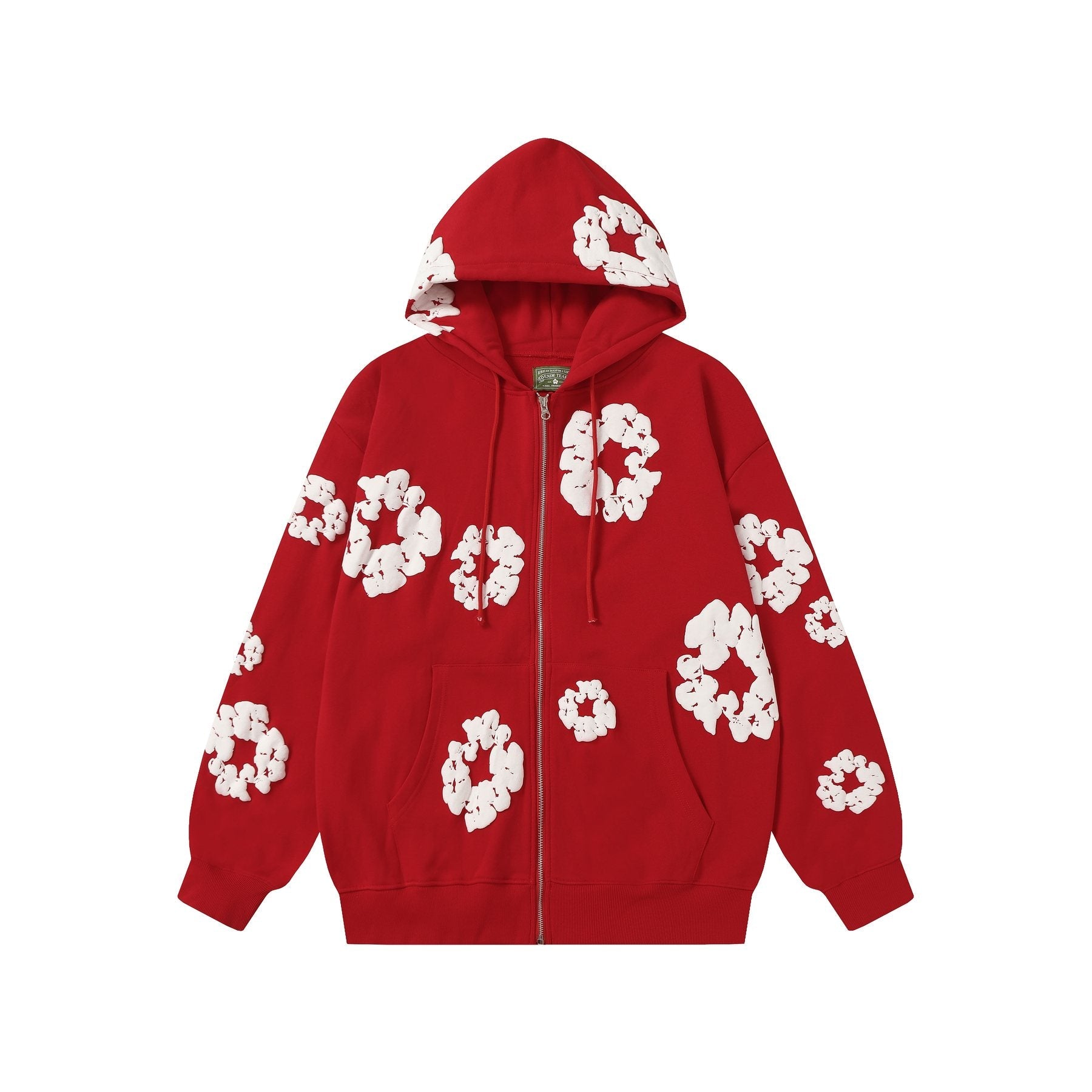 DENIM TEARS Floral Zip Hoodie — front