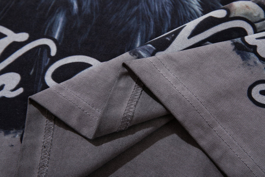 MAJESTIK Panther Skull Graphic T-Shirt — detail