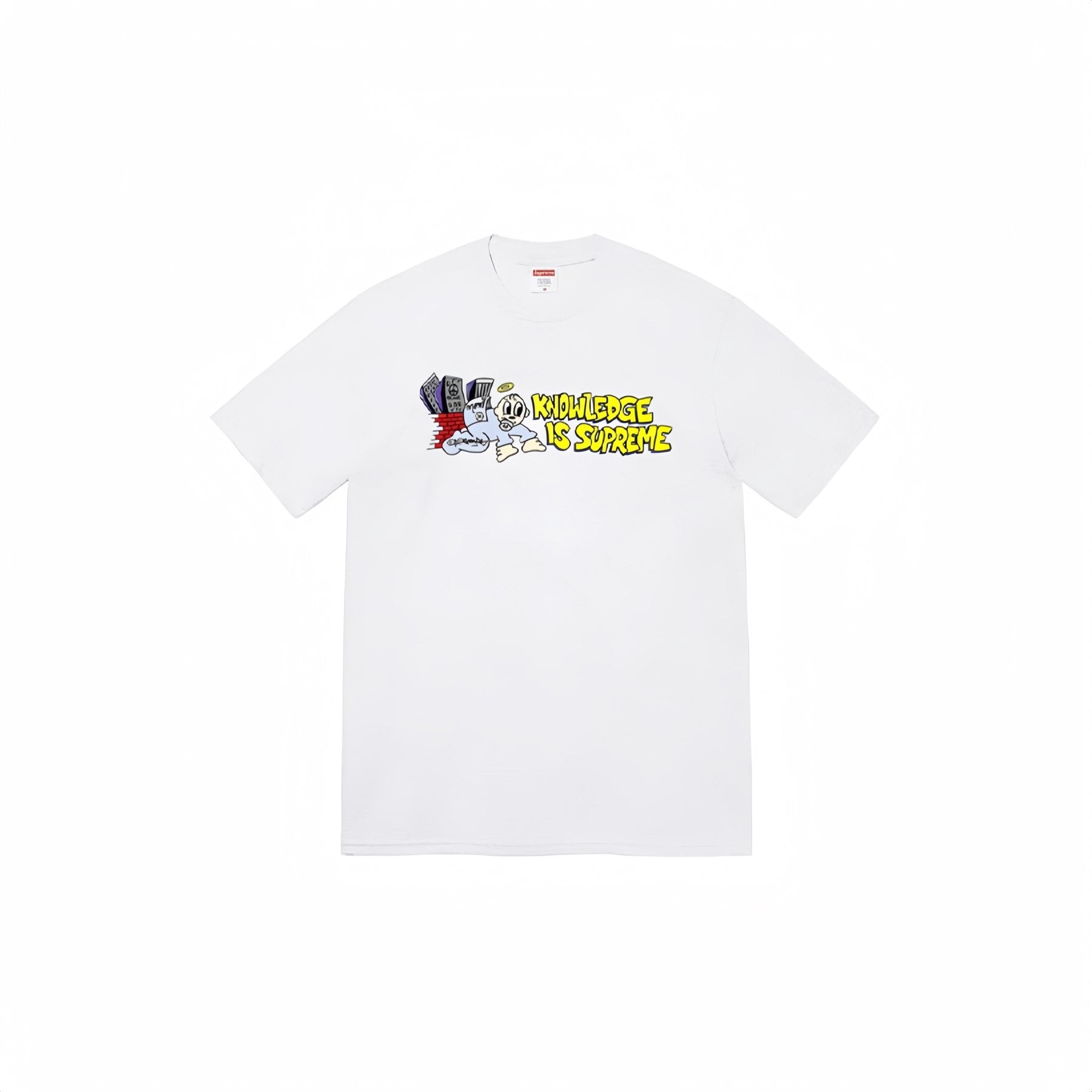 Supreme Knowledge Cartoon Graphic T-Shirt — front