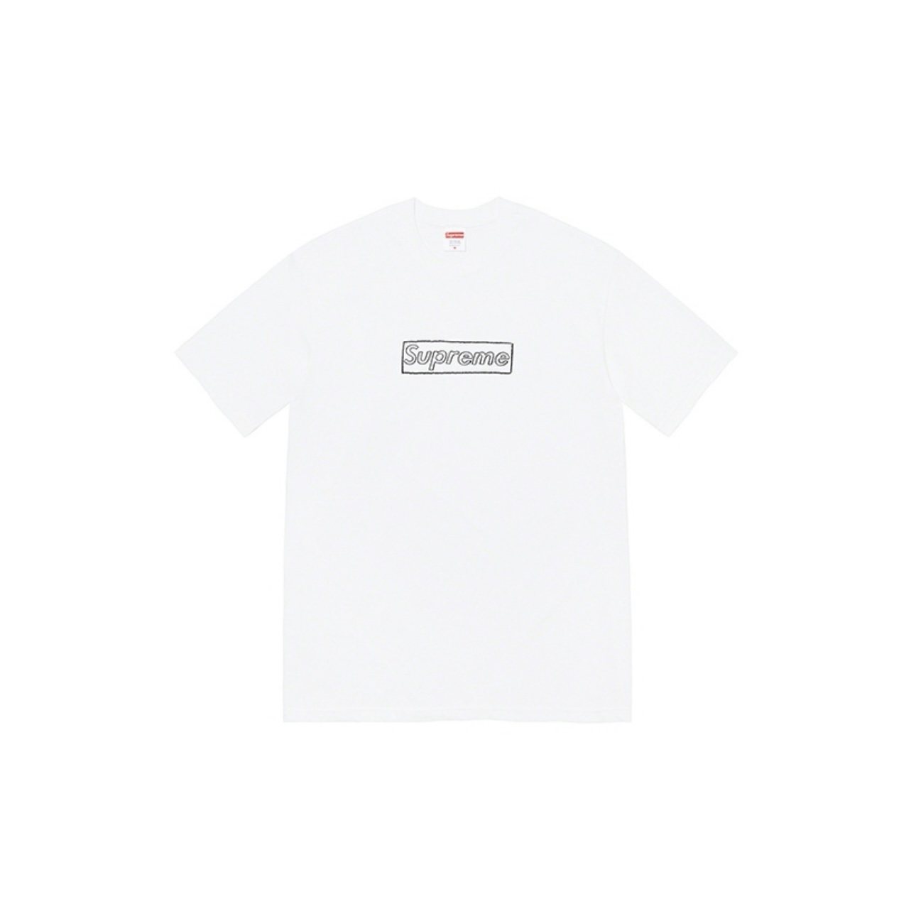 Supreme Chalk Logo Graphic T-Shirt — front