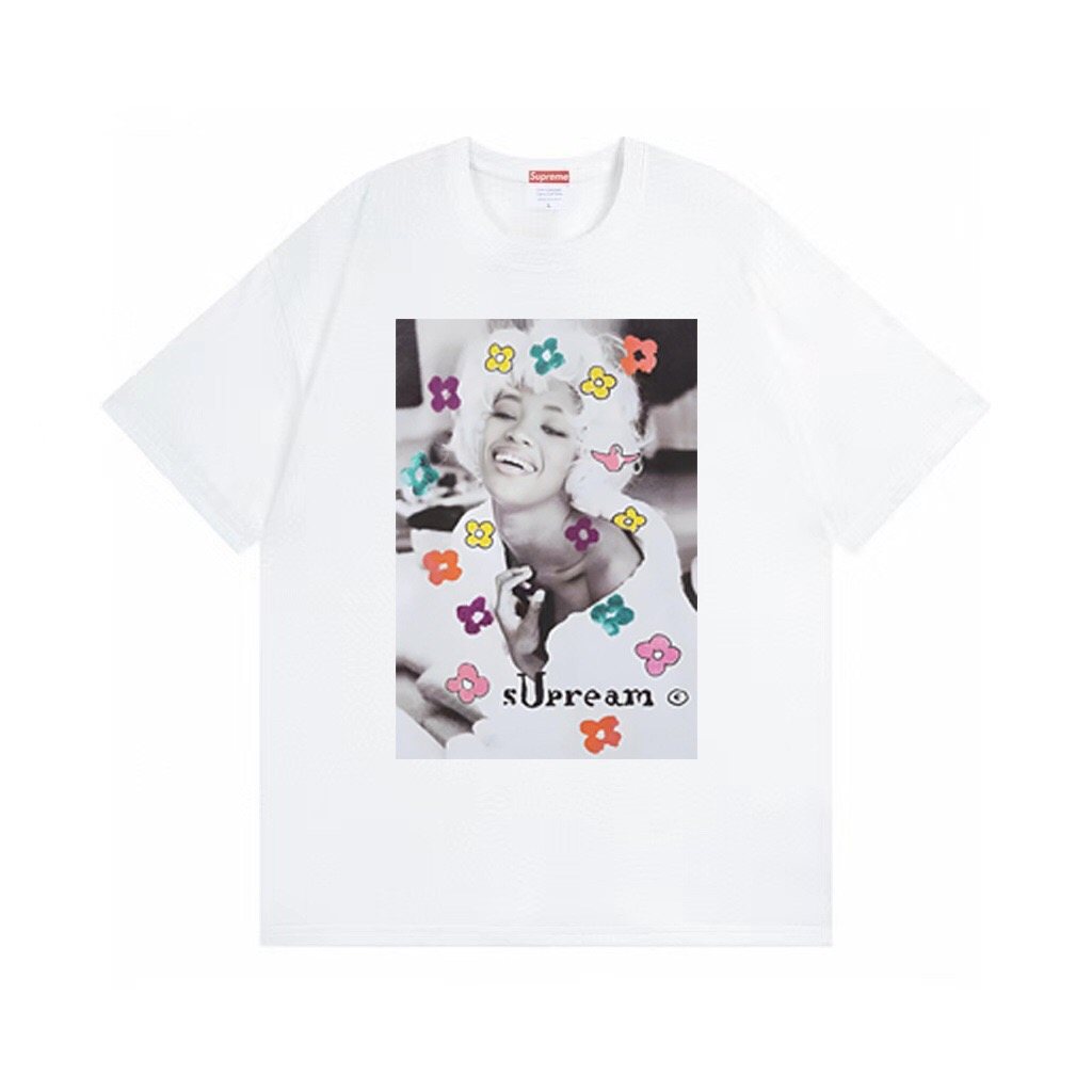 Supreme Naomi Portrait Floral Graphic T-Shirt — hero