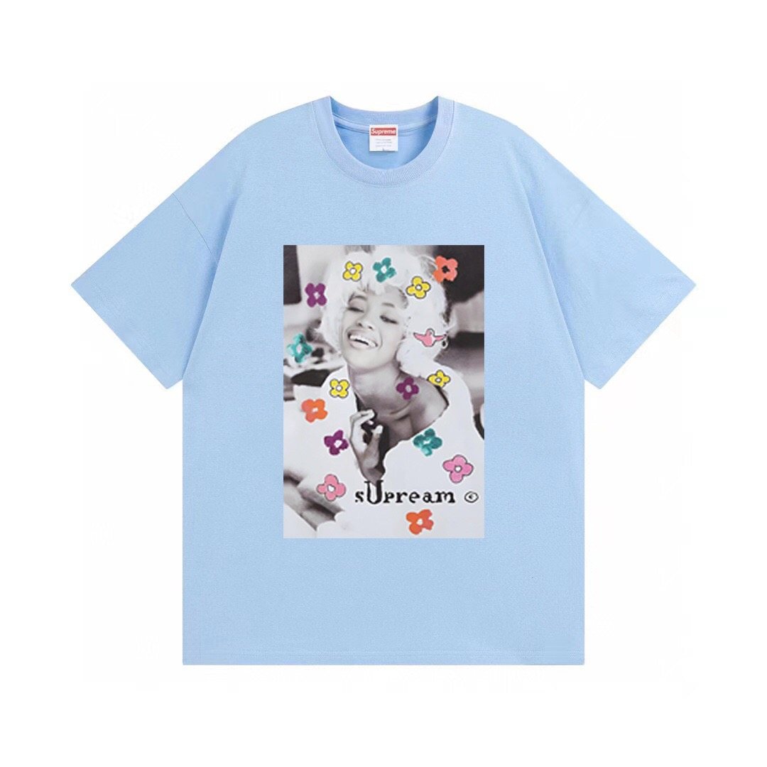 Supreme Naomi Portrait Floral Graphic T-Shirt — front