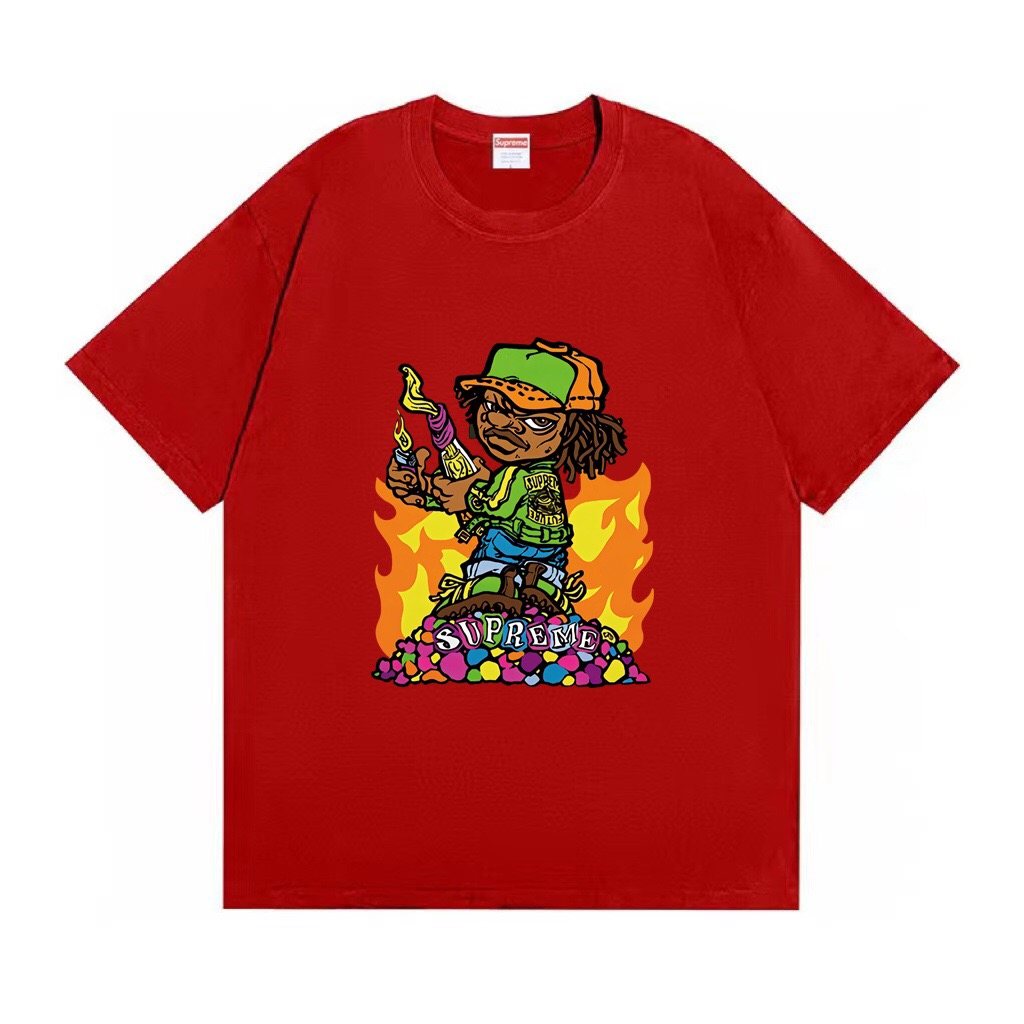 Supreme Molotov Kid Flame Graphic T-Shirt — front