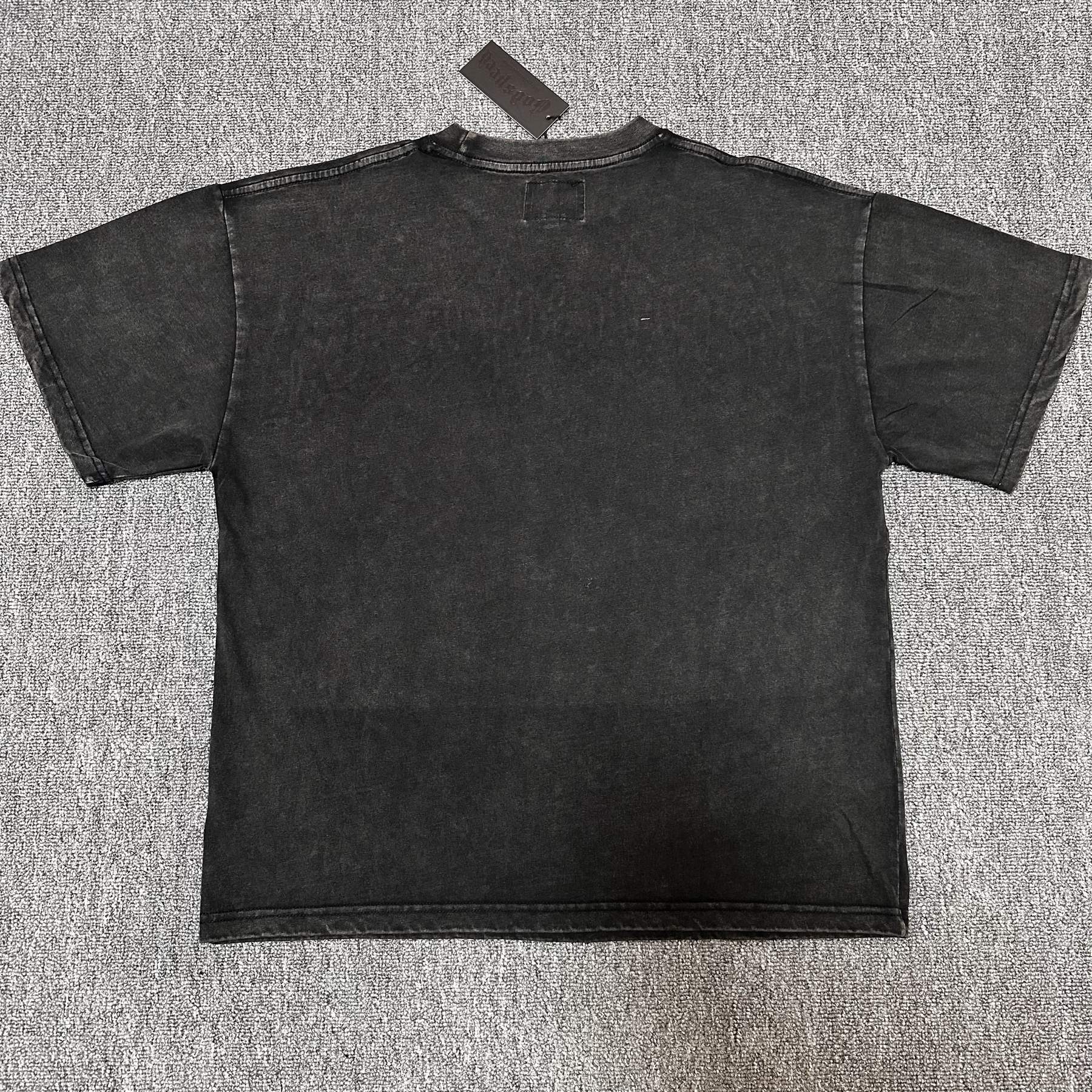 Godspeed Washed Black Skull Graphic T-Shirt — back