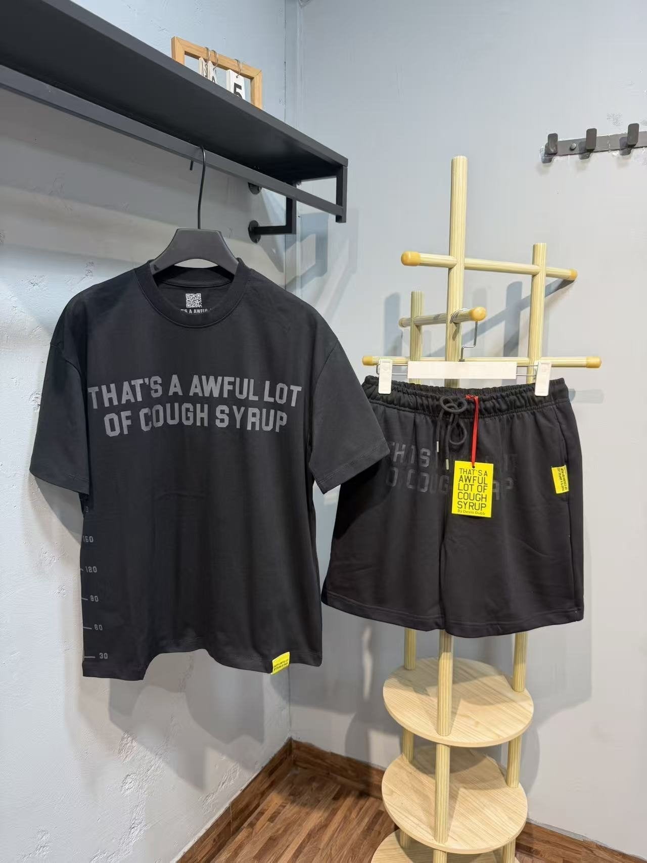 THAT'S A AWFUL LOT OF COUGH SYRUP Short-Sleeve Set — front