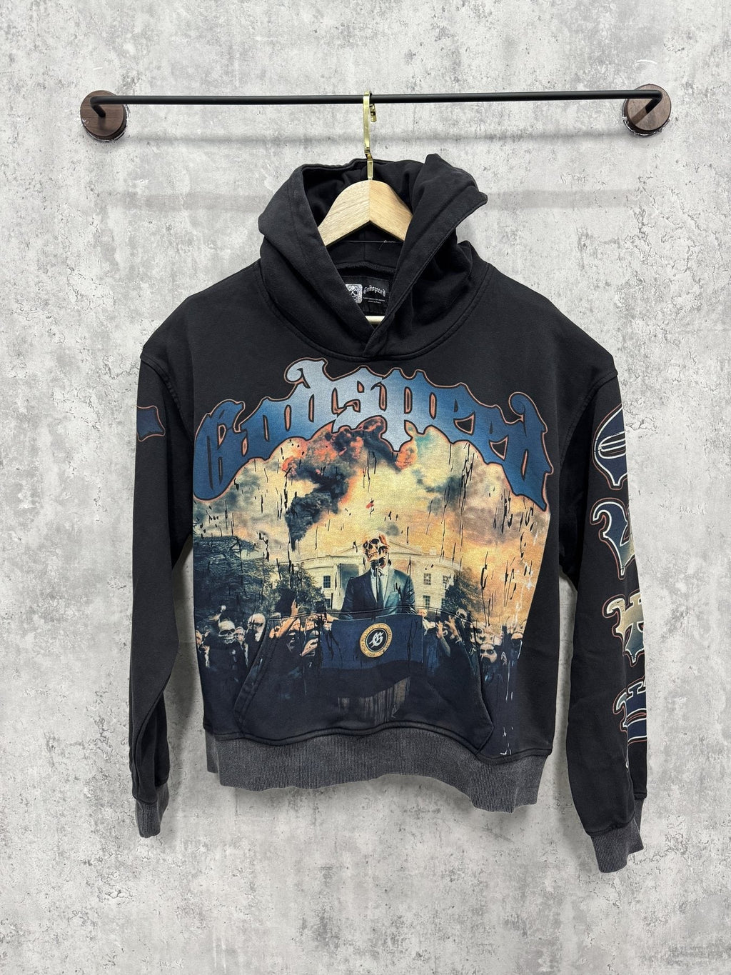 Godspeed Out of Many One Graphic Hoodie — front