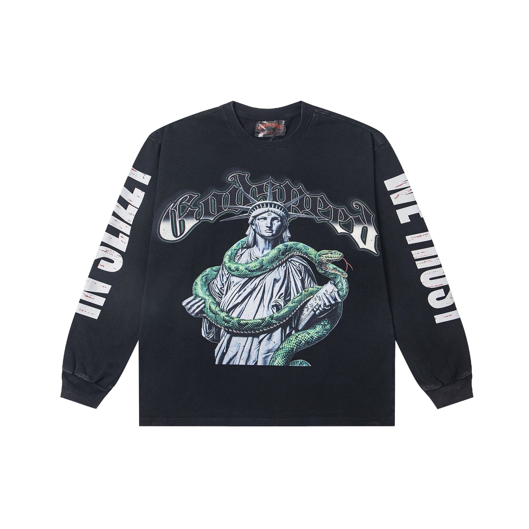 Godspeed Top 5 Slizzy Statue Snake Long-Sleeve T-Shirt — front