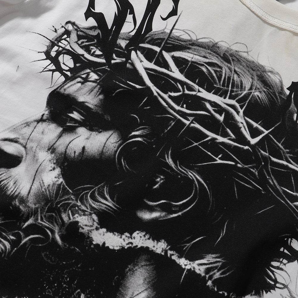 RARE PEACE Trust No One Graphic T-Shirt — fabric_closeup