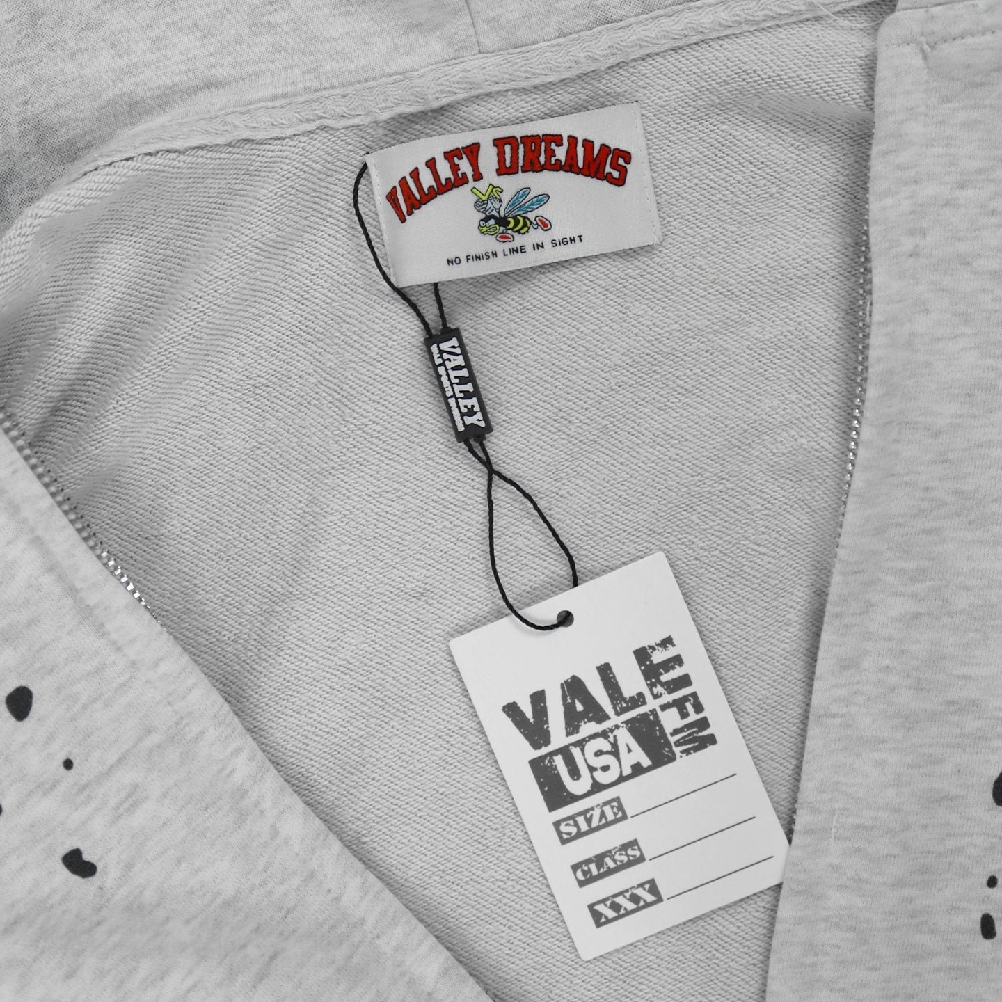 Valley Dreams Forever Leopard Panel Zip Hoodie — neck_label