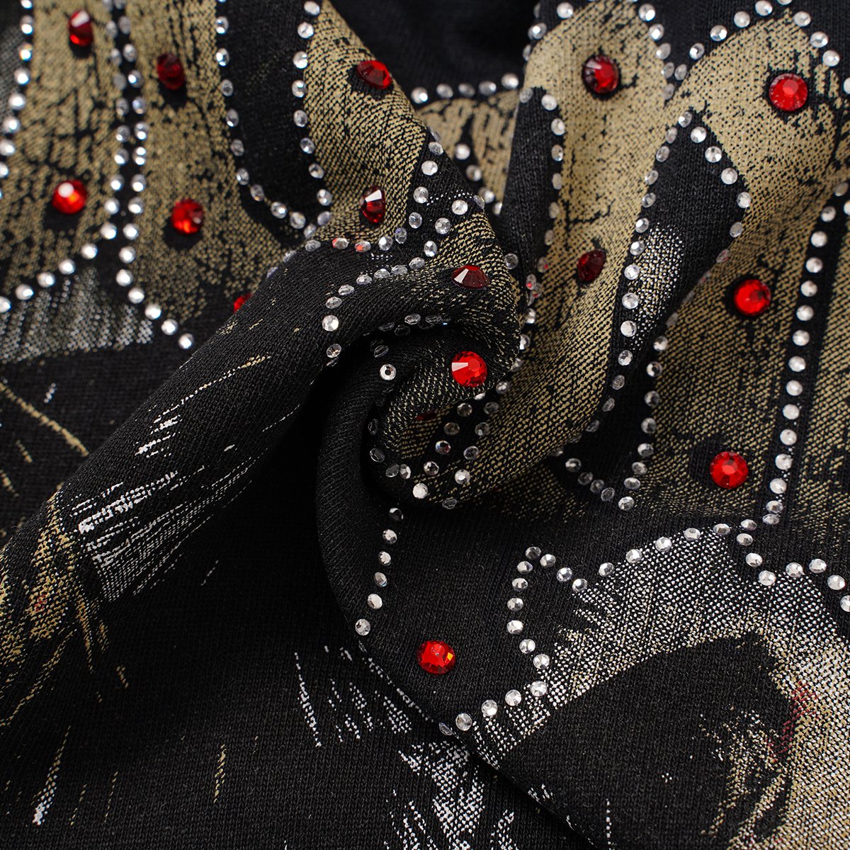 Godspeed Rhinestone Car Graphic T-Shirt — detail
