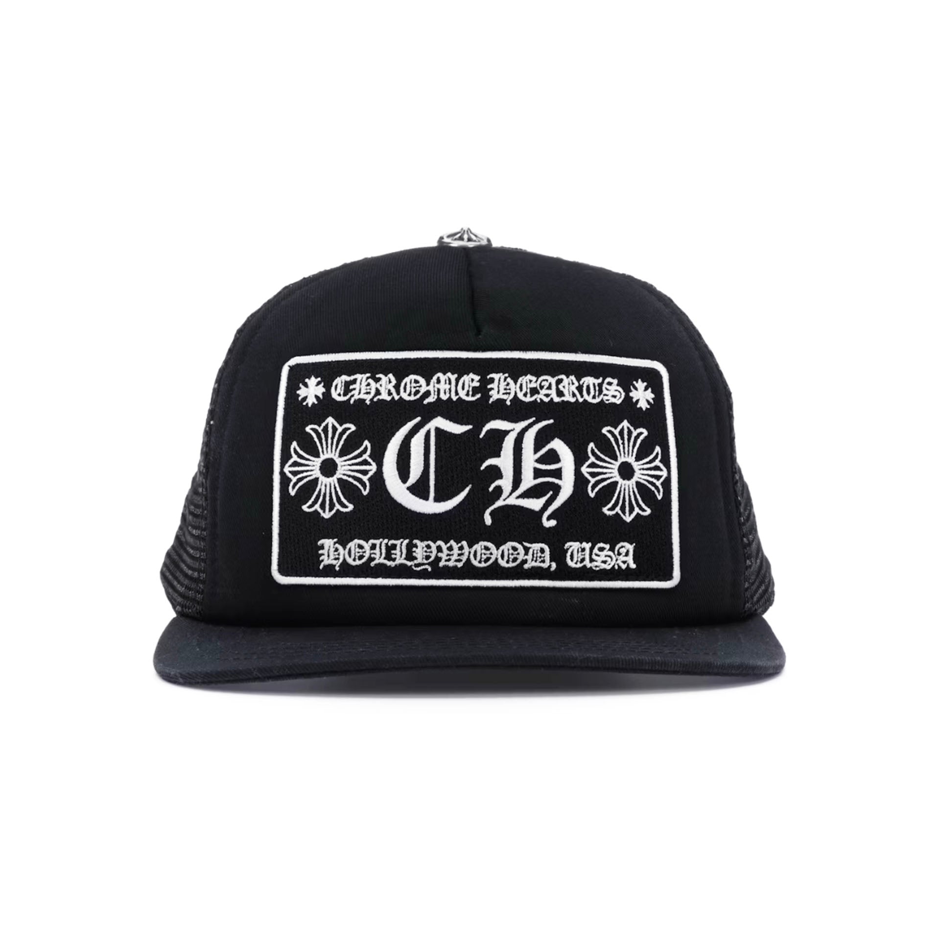 Chrome Hearts CH Hollywood Trucker Hat Black/Black