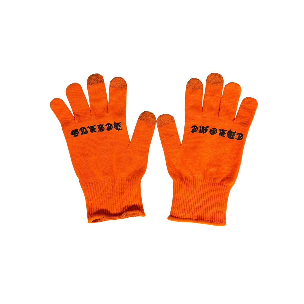 Chrome Hearts Checkmate Work Gloves Orange [USED] - L (Used)