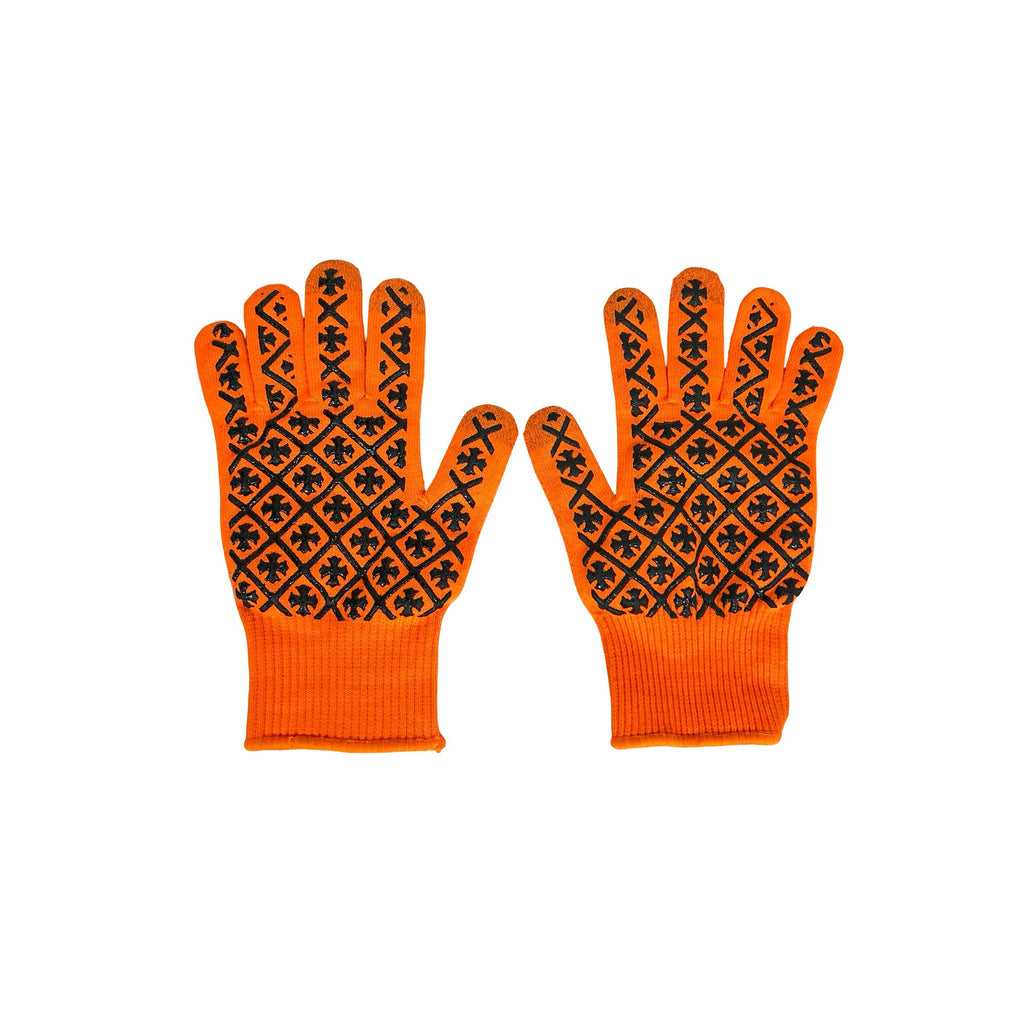 Chrome Hearts Checkmate Work Gloves Orange [USED] - L (Used)