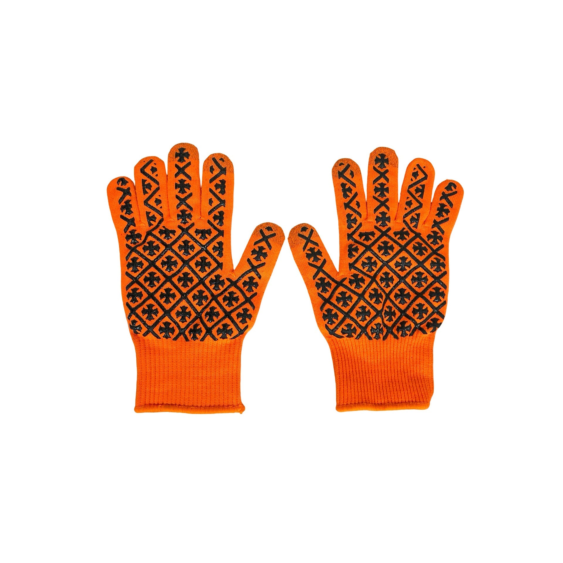 Chrome Hearts Checkmate Work Gloves Orange [USED] - L (Used)