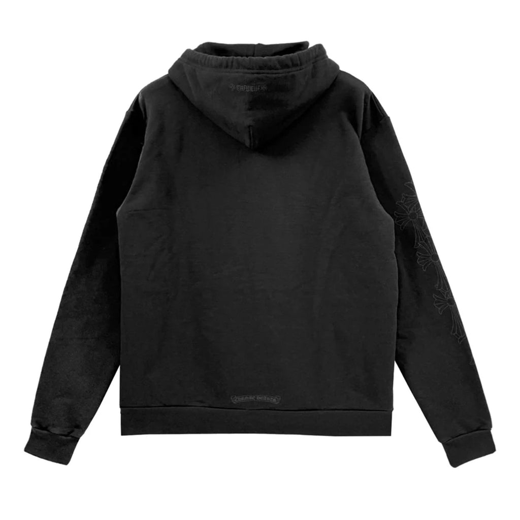 Chrome Hearts Miami Exclusive Cemetery Vertical Logo Hoodie Black