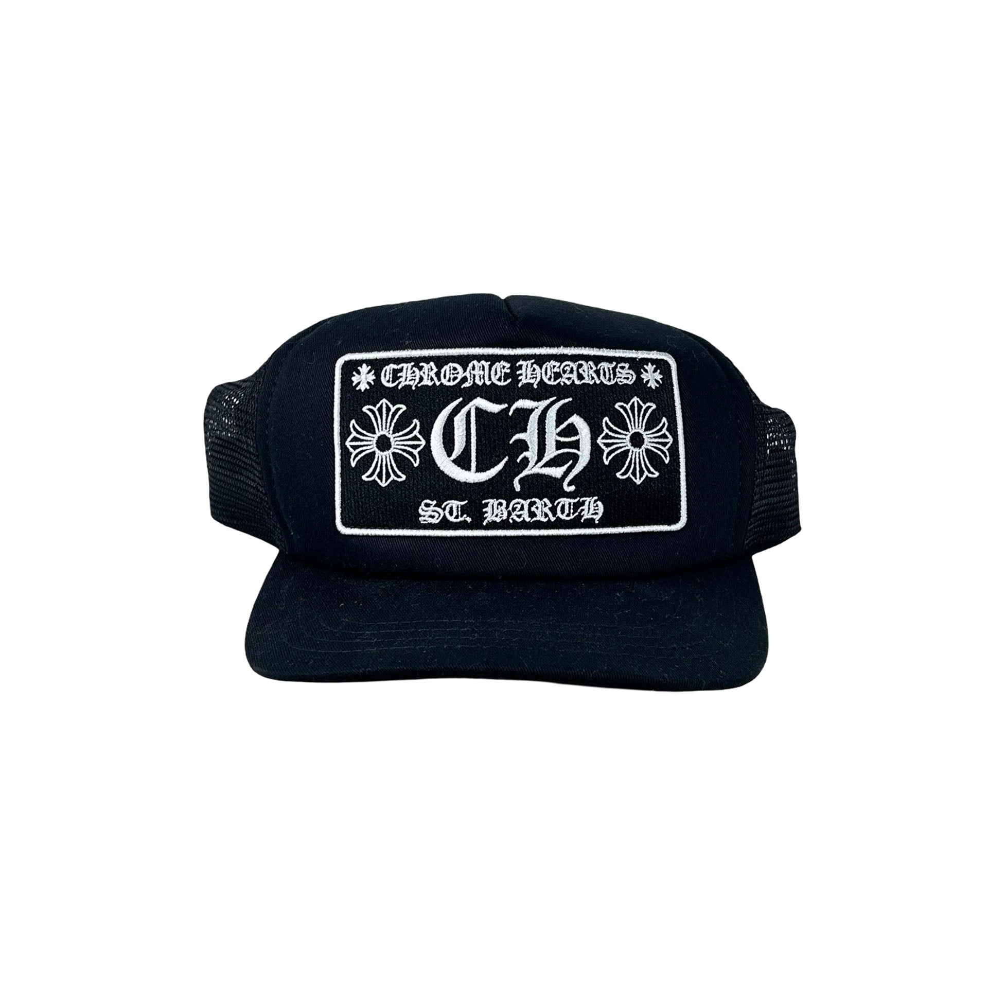 Chrome Hearts St. Barths Exclusive Trucker Hat Black/Black [USED]